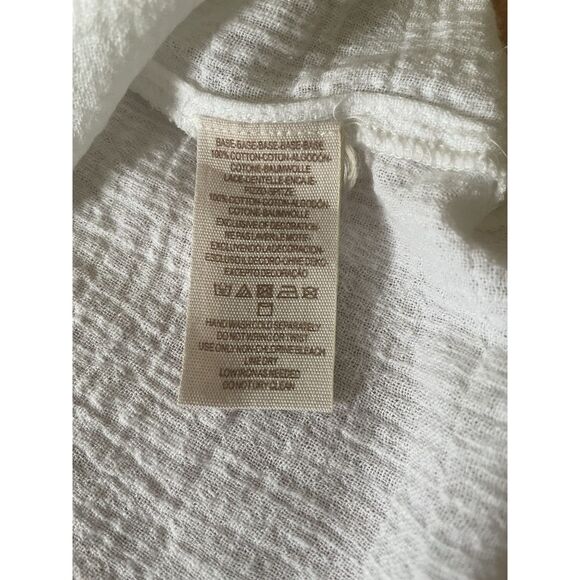 Free People white embroidered peasant blouse tunic top womens size S boho cotton - Picture 6 of 9